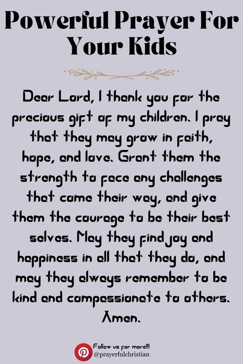 Pray this prayer for your children. This prayer is for those who want God to protect their children. Prayer for my kids, prayer for my children health, prayer for my children favour, Prayer for my children education, prayer for my children salvation. Prayer For My Kids Protection, Prayers For Children Protection, Prayer For Kids Protection, Prayer For Protection For Children, Prayers For Teenagers, Prayers For My Children, Son Prayer, Parents Prayer, Health Prayer