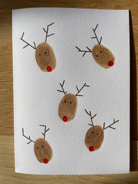 Toddler Made Christmas Cards, Winter Fingerprint Art, Christmas Kid Painting Hand Prints, Homade Christmas Card Ideas, Diy Toddler Christmas Cards, Kid Christmas Card Ideas, Cute Christmas Cards Handmade Easy, Easy Diy Christmas Cards Kids, Easy Christmas Card Ideas For Kids