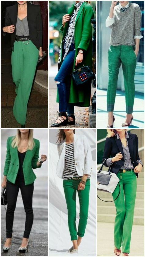 Green Pants Outfit, Women's Outfit Sets, Dresses Outfits, Casual Work Outfits, Green Pants, Women Outfits, Work Outfits Women, Casual Sets, Work Attire