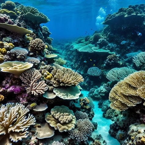 Playground - Underwater of gleaming corals in various shades Clay Coral, Underwater Garden, Diamond Dust, Image Bank, Underwater Photos, One Image, Create Art, Image Generator, Coral Reef