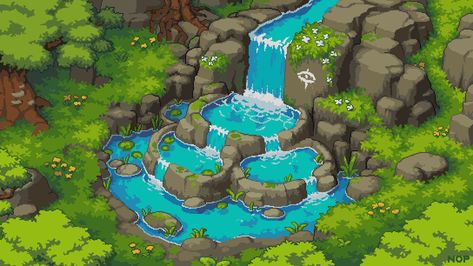 NOP on Twitter: "#PixTogether Fifth Edition Themes : Waterfall, grafiti #pixelart… " Pixel Art Landscape, Twitter Art, Piskel Art, Pixel Art Tutorial, Cool Pixel Art, Isometric Art, Pixel Art Games, Pixel Games, Pixel Art Design