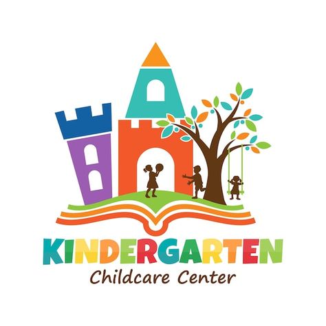 Preschool Logo Design Ideas, Preschool Logo Design, Kindergarten Logo Design, Logo Kindergarten, Nursery Logo Design, Kindergarten Illustration, Logo Musik, Color Kindergarten, Kindergarten Background