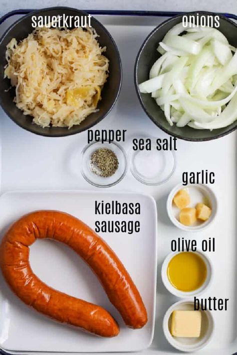 Keilbasa And Sauerkraut Recipes Easy, Keilbasa Recipes Sauerkraut, How To Make Kielbasa Sausage, Crockpot Saurkraut And Kielbasa, Saurkraut And Perogies, Kielbasa Recipes Sauerkraut, Sauerkraut And Kielbasa Recipes, Kielbasa With Sauerkraut, Kalbasa And Sourkraut