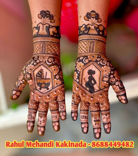 Bookings Now - 8688449482 Baby Shower Mehndi Specialist Celebrate the upcoming arrival of your little one with beautiful mehndi designs! Services: - Customized Baby Shower Mehndi - Intricate Designs for Mom-to-Be - Lovely Mehndi Designs for Guests Why Choose Us: - Expert Mehendi Artists - High-quality Mehendi Products - Competitive Prices - Timely Delivery Book Your Appointment Now! Call/WhatsApp: 8688449482 Address: [ South India Shopping Mall Kakinada ] Follow us: [ Rahul Mehandi... Mehandi Designs For Mom To Be, Mehndi Designs Baby Shower Hand, Baby Mehendi Designs, Simple Baby Shower Mehendi Designs, Baby Shower Mehandi Designs, Baby Shower Mehendi Designs Latest, Mom To Be Mehendi Design, Designer Mehendi Designs, Baby Shower Mehndi Designs Hand