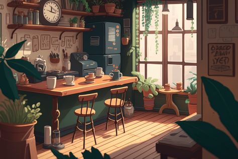 Cozy Room Wallpaper Desktop, Laptop Cozy Wallpaper, Cozy Desktop Wallpaper Macbook, Lo Fi Aesthetic Wallpaper Desktop, Lofi Cafe Wallpapers, Lo Fi Wallpaper Desktop, Cozy Desktop Background, Cozy Anime Wallpaper Desktop, Coffee Shop Wallpaper Desktop