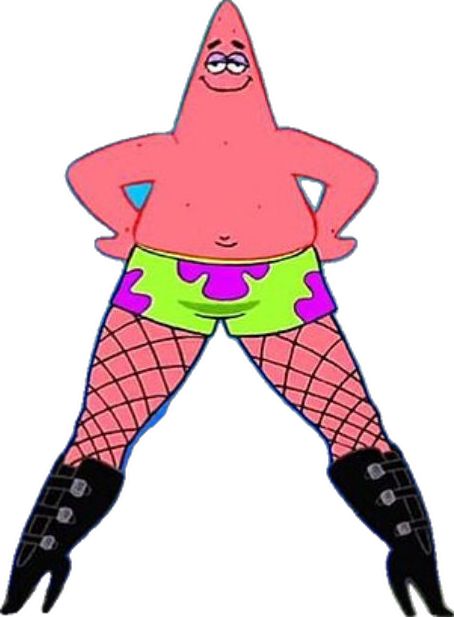 Patrick Fishnets, Im A Goofy Goober, Funny Squidward, Patrick Drawing, Patrick Meme, Funny Patrick, Goofy Goober, Cute Group Halloween Costumes, Weird Drawings