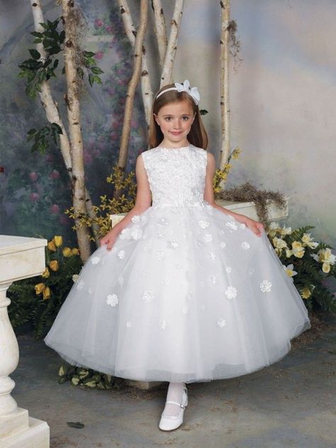 Holy Communion Dresses, Satin Flower Girl Dress, Tulle Flower Girl, White Flower Girl Dresses, First Communion Dresses, Girls Pageant Dresses, Cute Wedding Dress, Wedding Robe, Flower Girl Dresses Tulle