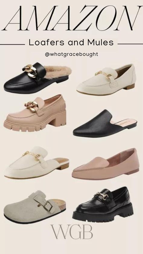 Amazon Loafers and Mules. Work Shoes for Women. Office Casual Shoes Women, Women’s Business Professional Shoes, Business Professional Outfits Shoes, Spring Work Shoes Business Casual, Closed Shoes For Work Women, Cute Professional Shoes, Winter Work Shoes Women, Womens Flats Shoes Business Casual, Shoes For Office Wear