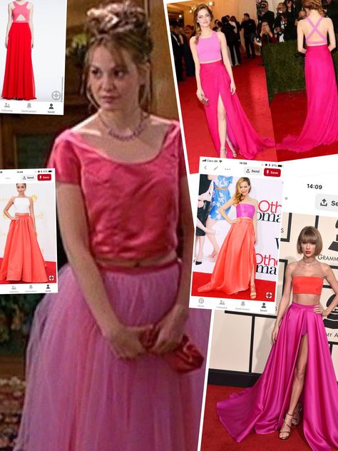 Iconic Prom Dresses Movies, Kat Stratford Prom, Kat Stratford Prom Dress, Bianca Stratford Outfit, Bianca Stratford, Iconic Movie Characters, Fav Movies, Heath Ledger, Pfp Ideas