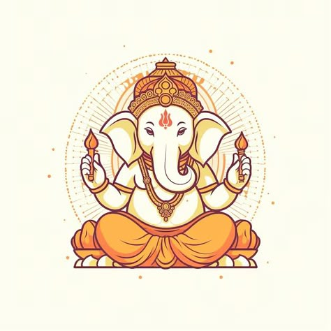 Ganesh Ji Illustration, Lord Ganesh Drawings, Ganpati Bappa Logo, Ganapati Bappa Wallpaper, Cute Ganpati Bappa Wallpapers, Ganpati Bappa Drawing Easy, Ganpati Illustration, Ganpati Bappa Painting, Ganesh Vector