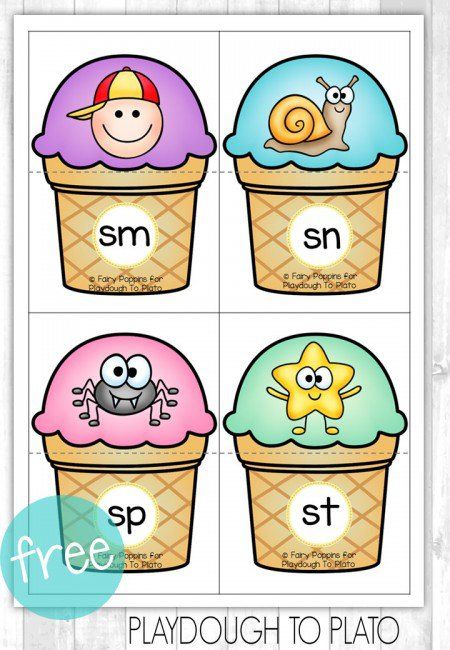 Free Blends Ice-Cream Puzzles. Fun guided reading activity or word work center! S Blends, Playdough To Plato, Blends Activities, Phonics Blends, Homeschool Activity, Guided Reading Activities, Kindergarten Language Arts, Reading Activity, Kindergarten Ela