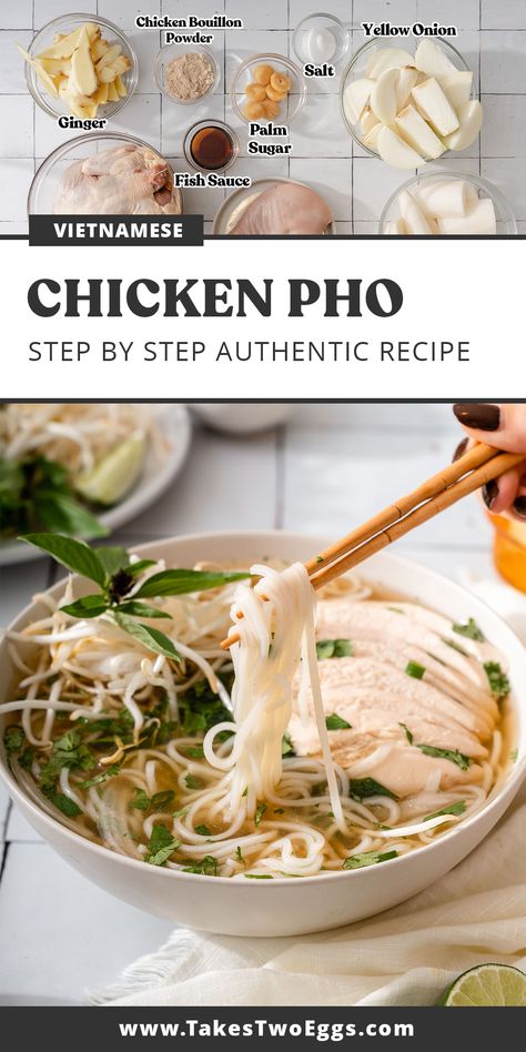 Chicken Pho Broth Recipe, Vietnamese Pho Soup Recipe Chicken, Chicken Pho Recipe Authentic, Pho Chicken Soup Recipe, Pho Recipe Authentic, Pho Soup Recipe Chicken, Chicken Pho Soup Recipe, Chicken Pho Broth, Vietnamese Recipes Authentic