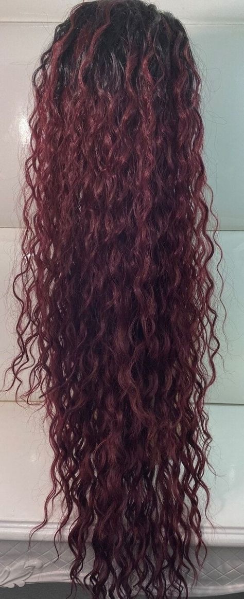 Short Burgundy Hair, Burgundy Red Hair, Burgundy Hair Dye, Curly Hair Pieces, Red Curls, Wine Red Hair, Red Hair Inspo, Wine Hair, Alt Goth