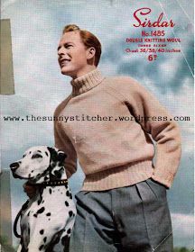 The Vintage Pattern Files: 1950's Knitting - Men's Roll Neck Jumper Sirdar Knitting Patterns, Polo Neck Sweater, Basic Sweater, Basic Sweaters, Roll Neck Jumpers, Vintage Knitting Patterns, Knitting Wool, Sweater Knitting Patterns, Polo Neck