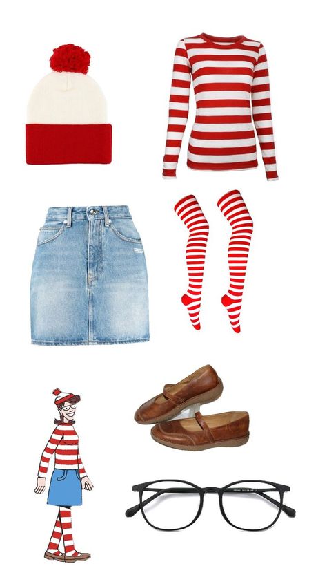 Waldo Halloween Costume, Where's Waldo Costume, Waldo Costume, Where's Waldo, Wheres Waldo, Dress Up Day, Halloween Costume, Halloween Costumes, Dress Up