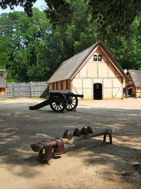 Jamestown Settlement by DangerousBiz, via Flickr Jamestown Va, Yorktown Battlefield, Jamestown Colony, Jamestown Settlement, Jamestown Virginia, Plymouth Colony, Colonial Life, Virginia Vacation, American States