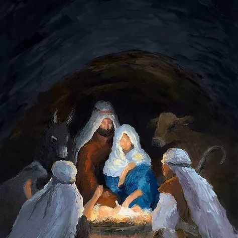 Christmas Aesthetic Christian, Nativity Aesthetic, Wise Men Painting, Christian Christmas Aesthetic, Nativity Scene Art, Progressive Christian, Christian Art Painting, Third Sunday Of Advent, Advent Art