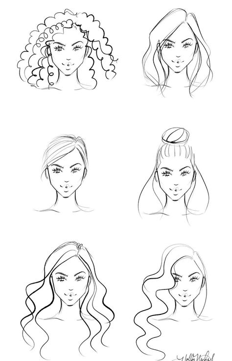 Holly Nichols on Instagram: “Practicing drawing different hairstyles for fashion illustration 🎨😌 #HowTo #hairstyles #drawing #Fashionillustration #Fashionsketch…” Doodle Bops, Hairstyle Illustration, Fashion Illustration Hair, Sketch Hair, Holly Nichols, Practicing Drawing, Fashion Sketch Template, Fashion Illustration Face, Hairstyles Drawing