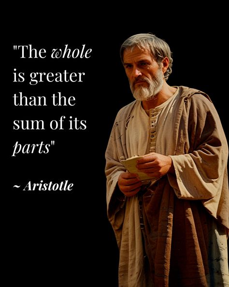 Collaboration creates greater outcomes. 🧩 The whole is greater than the sum of its parts, teamwork is powerful. 🌟  #mentalhealth #mindset #innerwork #spiritual #higherself #innerpeace #wellness #motivation #calm Aristotle Quotes, Wellness Motivation, Great Thinkers, Greater Than, Teamwork, Inner Peace, Life Lessons, The Whole, Best Quotes