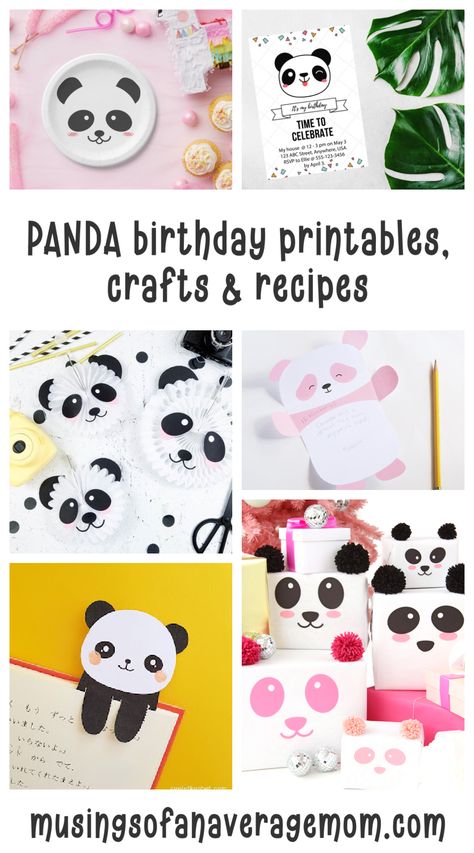 Panda Bear Bithday and Activity Printables, Crafts & Recipes Panda Printables, Panda Activities, Panda Crafts, Panda Craft, Activity Printables, Panda Birthday, Bear Birthday Party, Bullet Journal Printables, Bear Birthday