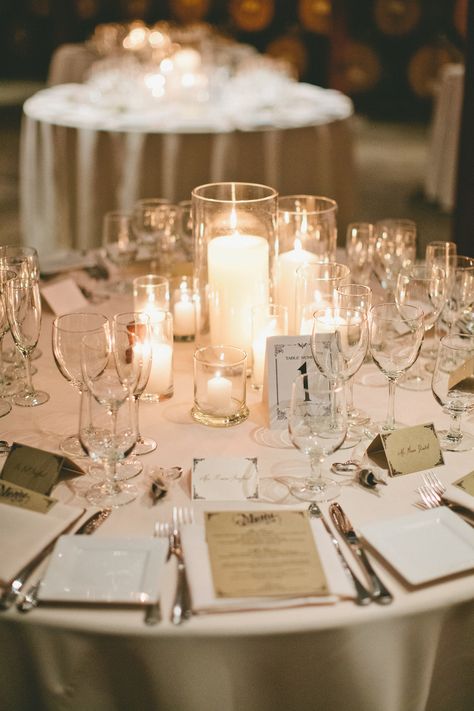 Candles make the perfect #centerpieces for a #winter wedding | Photography: www.onelove-photo.com Winter Wedding Centerpieces, Napa Valley Wedding, Boda Mexicana, Centerpiece Ideas, Wedding Table Decorations, Candle Centerpieces, Wedding Centerpiece, Wedding Table Centerpieces, Wedding Candles