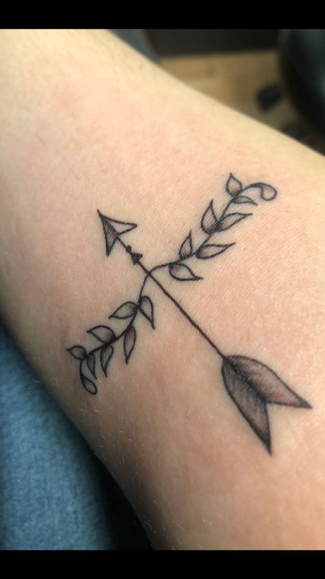 Bow and arrow tattoo Bow And Arrow Tattoo, Meaning Tattoos, Arrow Tattoo, Arrow Tattoos, Bow And Arrow, Deathly Hallows Tattoo, Tattoos With Meaning, Triangle Tattoo, Vines