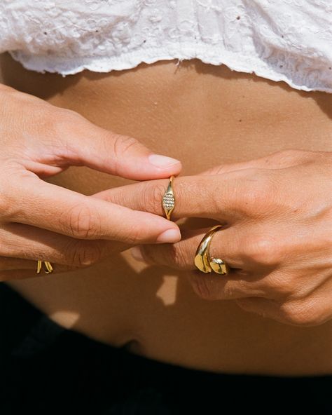 All in the details. — #atoleajewelry #waterproofjewelry rings, gold rings, fall aesthetic, atolea jewelry Atolea Jewelry, Trendy Bracelets, Rings Gold, Waterproof Jewelry, Fall Aesthetic, The Details, Gold Rings, Statement Necklace, Gold