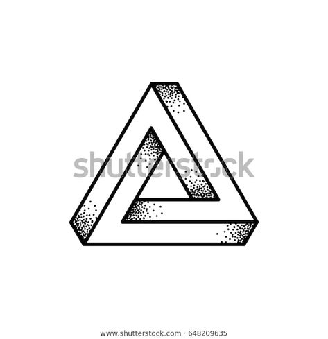 Penrose Triangle Tattoo, Triangle Logo Design, Penrose Triangle, Games Logo, Stick N Poke, Triangle Tattoos, Letter L, Brain Games, Game Logo