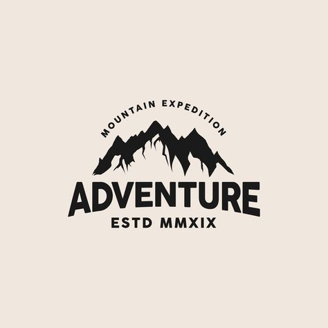 Vp Logo, Rp Overlay, Adventure Logo Design, Adventure Fonts, Adventure Mountain, Mountain Aesthetic, Adventure Logo, Mountain Logo, Logo Design Inspiration Creative