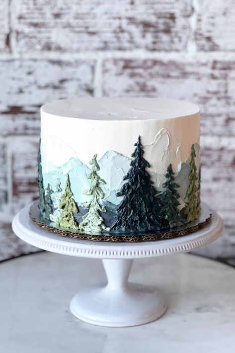 Comic Cake, Amazing Cake Decorating, Nature Cake, Mountain Cake, Birthday Cake Decorating Ideas, Cake Decorating Ideas, Gateaux Cake, Amazing Cake, Layered Cake