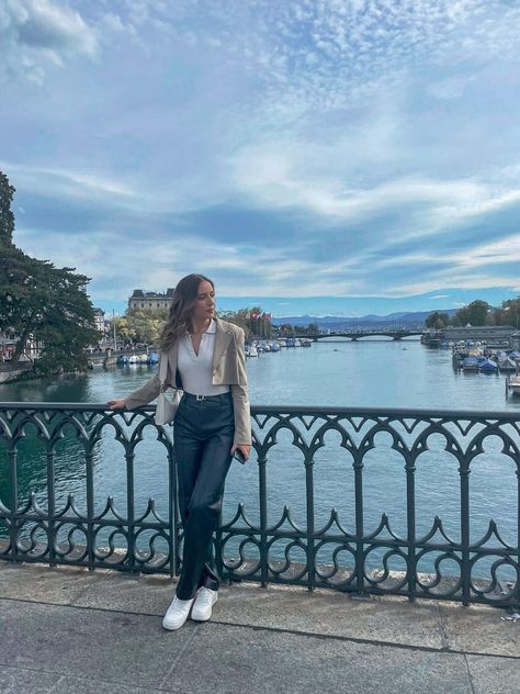 Lucerne Switzerland Outfit, Switzerland Poses Photo Ideas, Zurich Outfit Summer, Jungfraujoch Switzerland Outfit, Switzerland Spring Outfits, Switzerland Outfit Summer, Switzerland Fits, Zurich Outfit, Switzerland Outfits