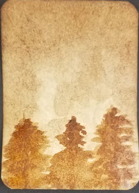 Easy Coffee Painting for the Absolute Beginner - Art by Ro Coffee Painting Ideas Easy Landscape, Coffee Art Painting Artworks Easy, Coffee Painting Easy, Coffee Art Painting Simple, Coffee Art Painting Ideas, Coffee Painting Ideas Easy, Painting Using Coffee, Coffee Painting Ideas, Wellbeing Art