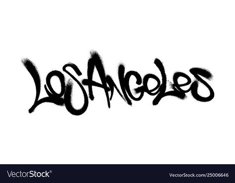 Los Angeles Graffiti Letters, Los Angeles Tattoo Lettering, Los Angeles Font, Los Angeles Graffiti, Hip Hop Font, Graffiti Calligraphy, Spray Paint Frames, Font Graffiti, Anthony Jones