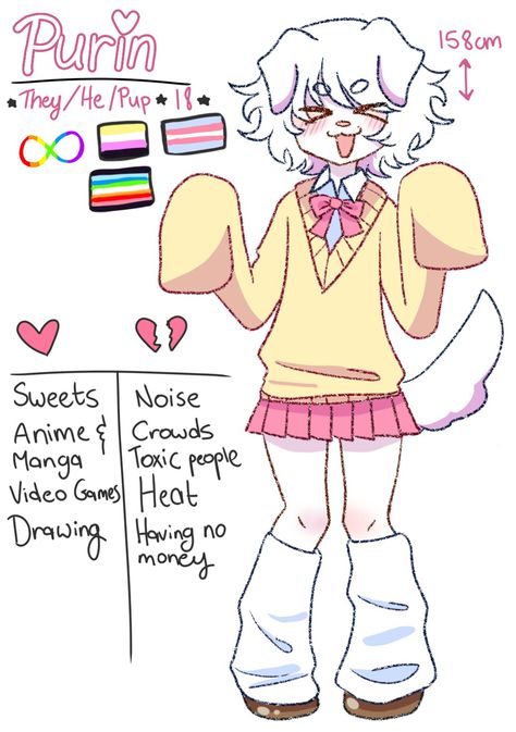 Puppy Fursona Base, Puppyboy Oc Art, Cutecore Oc Art, Pastel Fursona, Dog Oc Human, Puppycore Art, Dog Girl Oc, Dog Hybrid Oc, Puppy Boy Oc