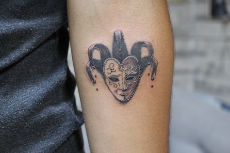 Venitian Mask Tattoo, Jester Mask Tattoo, Venice Mask Tattoo, Carnival Mask Tattoo, Mardi Gras Mask Tattoo, Venetian Mask Tattoo, Masquerade Tattoo, Masks Tattoo, Masquerade Mask Tattoo