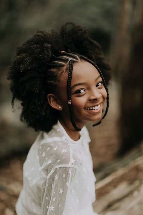 Medium Twist Braids, Braids With Fade, Trendy Braids, Cute Hairstyles Updos, Basic Hairstyles, Fade Hair, Hairstyles For Black Kids, Natural Braided Hairstyles, Hair Puff