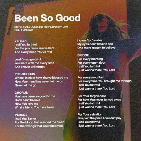 “Been So Good” ❤️ which lyric is your... - Elevation Worship More Than Able Elevation Worship, Elevation Worship Lyrics, Aladdin Characters, Elevation Worship, Worship Songs Lyrics, Worship Lyrics, Steven Furtick, Never Let Me Go, Christian Things