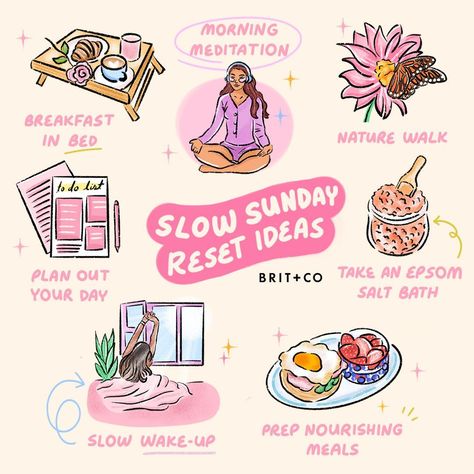 Ready for a Sunday reset? This routine will set you up for success in the week ahead 💛 ⁠ ⁠ breakfast in bed 🥐 ⁠ slow wake-up ☀️ ⁠ plan out your day 📆 ⁠ morning meditation 🧘‍♀️ ⁠ prep nourishing meals 🥘 ⁠ take a nature walk 🌸 ⁠ enjoy an epsom salt bath 🛁 ⁠ ⁠ #romanticizeyourlife #summer #selfcare #selflove⁠ #selfcaretips #sundayreset #reset #thatgirl #slowliving #slowlife Plan Out Your Day, Summer Selfcare, Nourishing Meals, Epsom Salt Bath, Sunday Reset, Salt Bath, Practicing Self Love, Boring Day, Self Care Bullet Journal