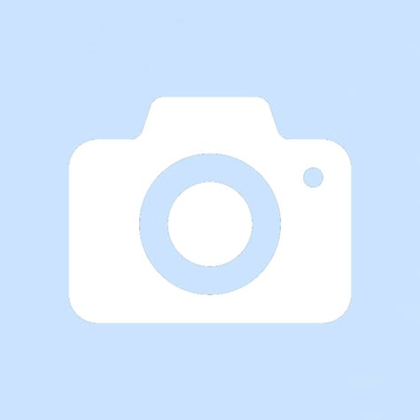 Blue Camera Icon Aesthetic, Blue Camera Icon, Camera Icon Aesthetic, Baby Blue Iphone Wallpaper, Ios App Logo, Camera App Icon, Blue Camera, App Ikon, Photo Bleu