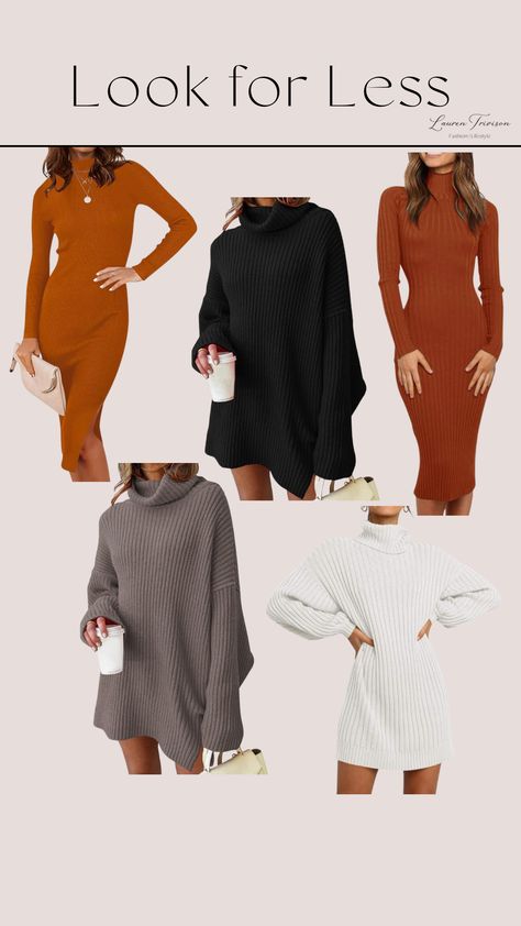 Coziest sweater dresses for fall from Amazon. Featuring tall and midsize approved dresses for family photos or thanksgiving! Amazon Fall Dress, Amazon Holiday Dress, Amazon Thanksgiving Outfit, Dresses For Family Photos, Sweater Dresses For Fall, Thanksgiving Dresses, Dresses For Fall, Cozy Sweater Dress, Fall Sweater Dress