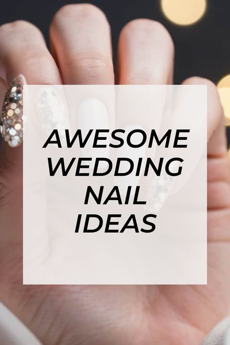 Are you ready to shine on your special day? Check out these 7 stunning wedding nail designs that will complete your bridal look. From a classic French manicure with glitter to fancy sparkles and cute floral patterns, you'll find the perfect match for your style. Your nails can be a true part of your wedding magic so pick a design that says 'wow'! Don't forget to save this for later and share with friends to give them nail inspiration for their weddings too. Follow us for more bridal beauty tips! Simple Wedding Nails For Bride White, Ideas For Wedding Nails, Wedding Dipped Nails, Nail Art For Wedding Guest, Fancy Bridal Nails, Wedding Nails For Bride Burgundy, Sparkly Bridal Nails, Bride Nail Ideas, Bridal Nail Designs Brides