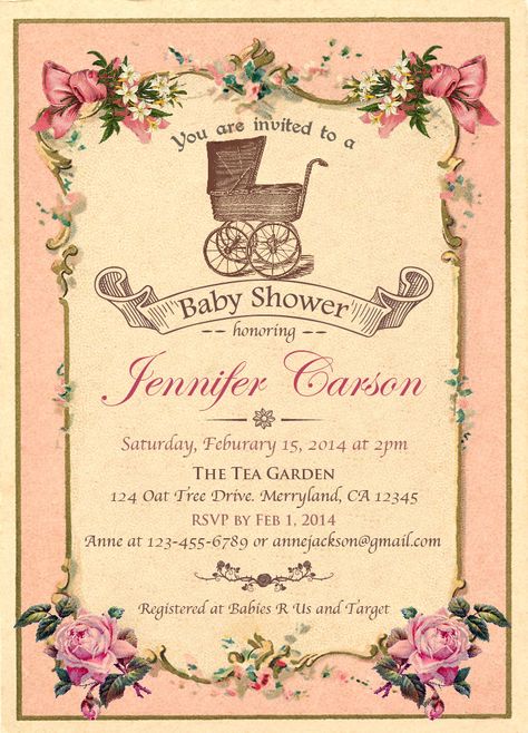 Elegant Baby Girl Shower Invitation. by ThePaperWingCreation, $15.00 Vintage Invitation Card For Debut, Vintage Wedding Cards Invitation, Vintage Tea Party Invitations, Coquette Invitation Card, Cottagecore Invitation, Coquette Invitation, Aesthetic Invitation, Vintage Invitation, Birthday Invitation Card Ideas