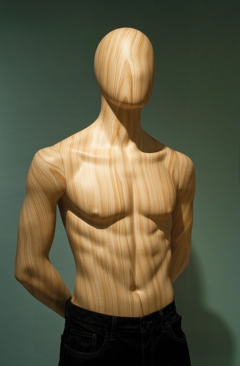 Mondo wood finish Wooden Mannequin Art, Wooden Art Mannequin, Realistic Mannequins Display, Wooden Manequim, Wood Mannequin, Wooden Mannequin, Male Mannequin, Unique Mannequin, Mannequin Display