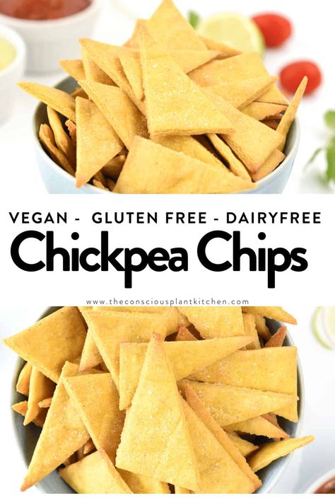 Chickpea Chips, Appetizers Vegan, Chickpea Flour Recipes, Gluten Free Chips, Vegan Chips, Bean Chips, Flours Banana Bread, Protein Chips, Party Platter