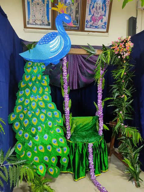 Unique Janmashtami Decoration Ideas Home, Krishna Janmashtami Decoration At School, Janamasthami Decor Ideas, Janmastmi Decoration Ideas At School, Janamashtmi Decoration Ideas In School, Janmashtami Decoration For School, Janmastmi Decoration Ideas, Krishna Jayanthi Decoration Ideas, Krishna Janmashtami Decoration