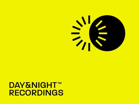 Day and Night Recordings by Symbold Studio Day And Night Graphic Design, Day And Night Logo, Night Logo Design, Lighting Branding, Light Branding, Logo Real Madrid, Logo Motion, Happy Logo, Day Logo