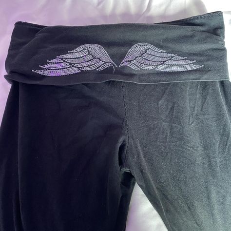 vs angel fold over leggings #y2k #vs #pink #foldover... - Depop Y2k Fold Over Leggings, Foldover Leggings Outfit, Pink Foldover Leggings, Foldover Leggings, Fold Over Leggings, Vs Leggings, Thrift Inspo, Vs Angels, Baby Phat