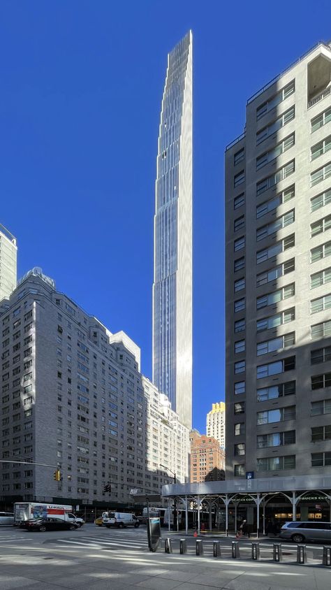 Closings Underway for SHoP Architects' 111 West 57th Street in Midtown, Manhattan - New York YIMBY 111 West 57th Street Interior, Branded Residence, 111 West 57th Street, New York Skyscrapers, Nyc View, Shop Architects, New York City Buildings, New York Buildings, New York Wallpaper