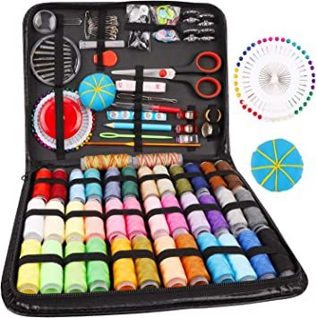 Sewing Kit,184 Pcs Premium Large Sewing Supplies with PU Case,38 XL Thread Spools,Scissors,Thimble,Threader,Needle,Suitable for Traveller,Adults,Kids,Beginner,Emergency,DIY and Home Button Repair Kit : Amazon.co.uk: Home & Kitchen Portable Sewing Kit, Travel Sewing Kit, Watching Television, Travel Sewing, Knitting Tools, Sewing Needles, Thread Spools, Sewing Needle, Sewing Box