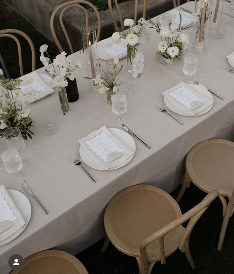 Minimal Wedding, Long Table, Second Weddings, Civil Wedding, Wedding Table Settings, Wedding Dinner, Wedding Tablescapes, Wedding Mood Board, Reception Table